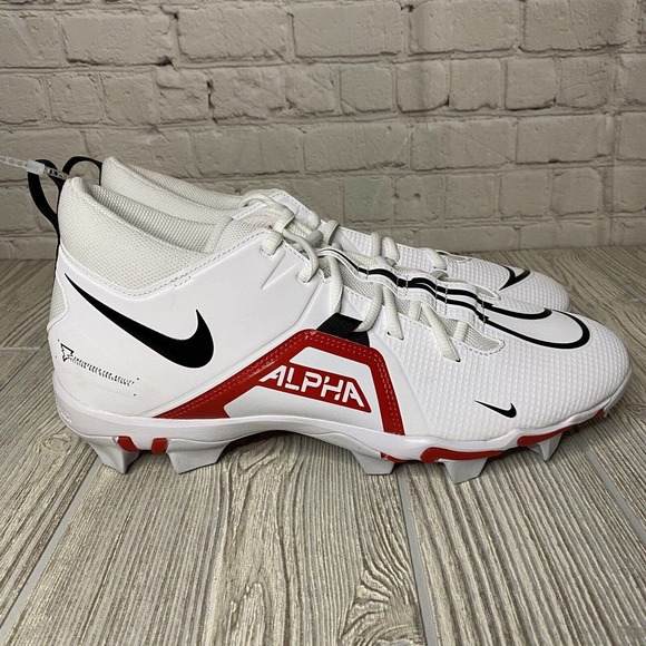 Nike Alpha Menace 3 Shark Football Cleats Men’s 12 White CV0582-103 New - Picture 1 of 7